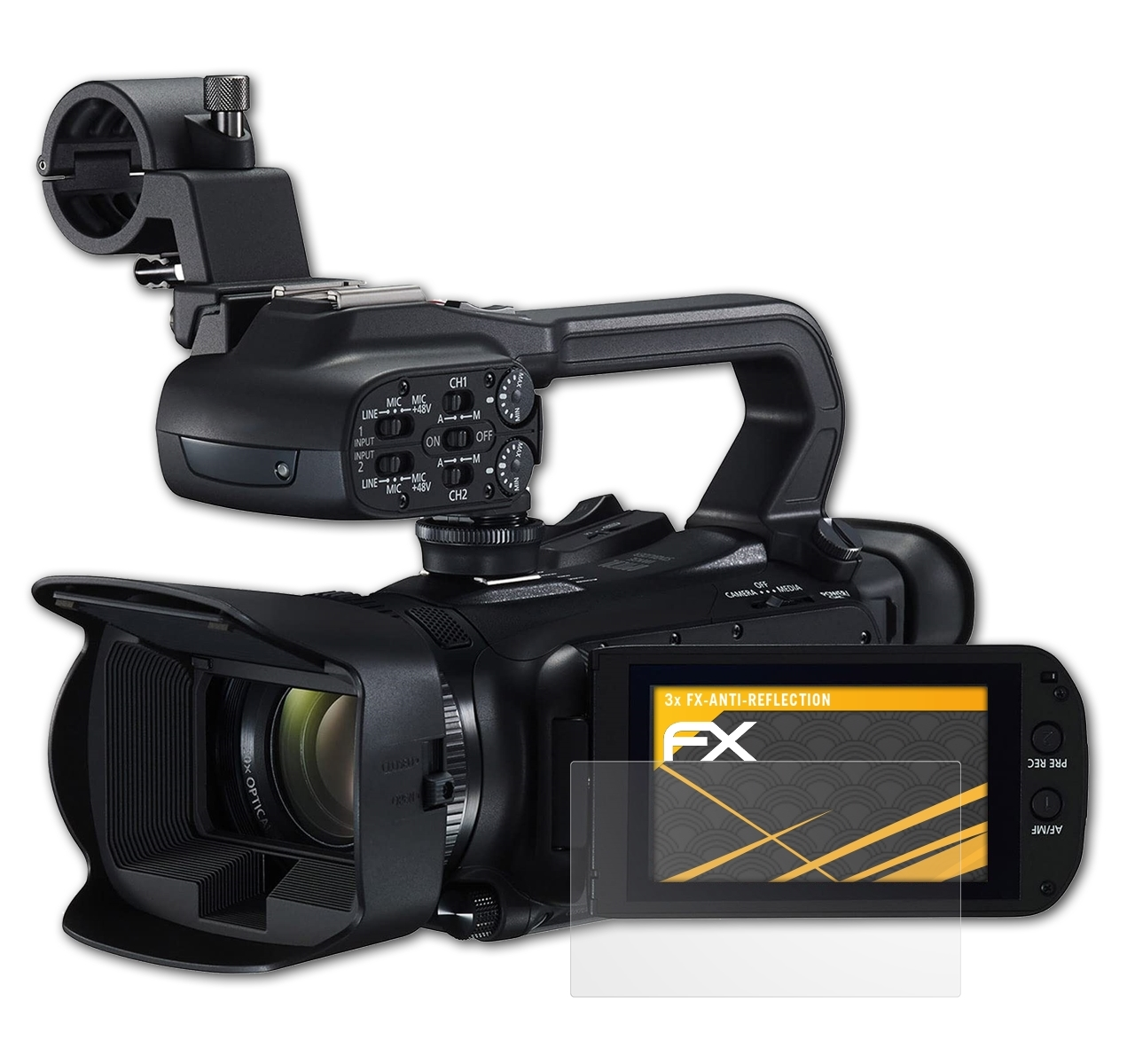 ATFOLIX 3x FX-Antireflex Displayschutz(für Canon XA60)