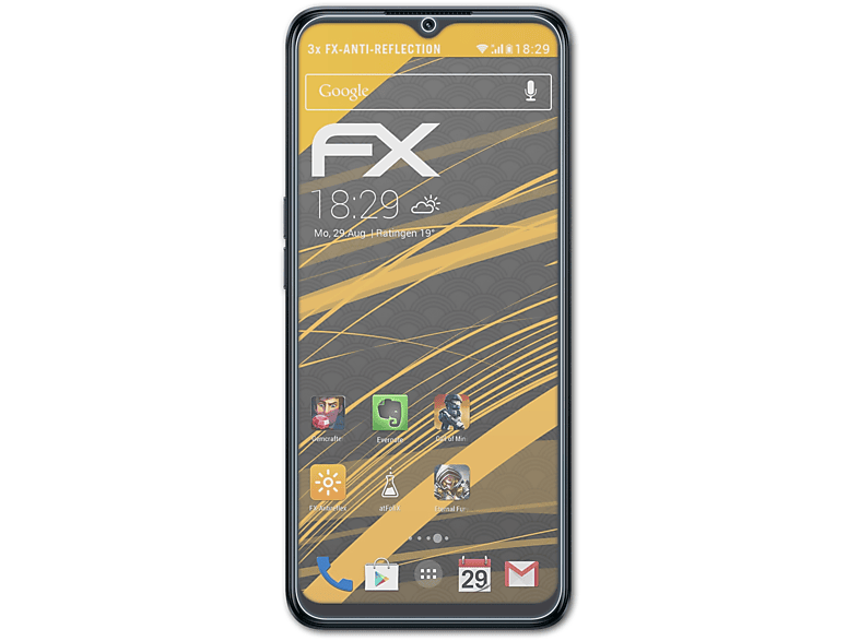 5G) ATFOLIX OnePlus Displayschutz(für 3x FX-Antireflex N300 Nord