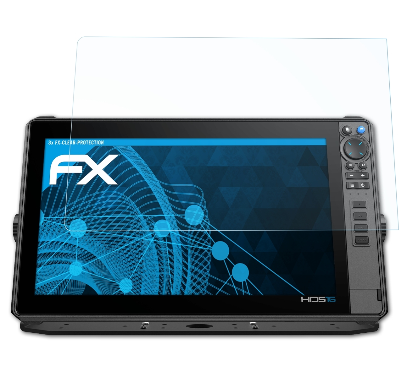 16) HDS Lowrance Pro ATFOLIX 3x Displayschutz(für FX-Clear