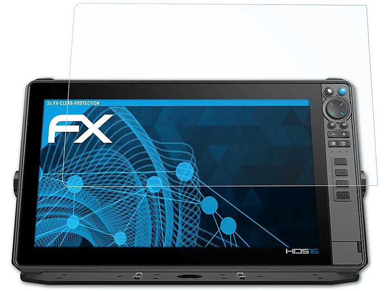 ATFOLIX 3x FX-Clear Displayschutz(für Lowrance 16) HDS Pro