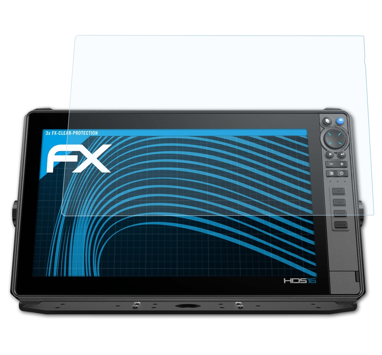 16) HDS Lowrance Pro ATFOLIX 3x Displayschutz(für FX-Clear
