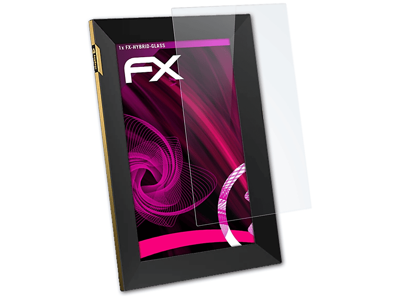 ATFOLIX FX-Hybrid-Glass Schutzglas(für Nixplay Touch 10 (10.1 Inch))