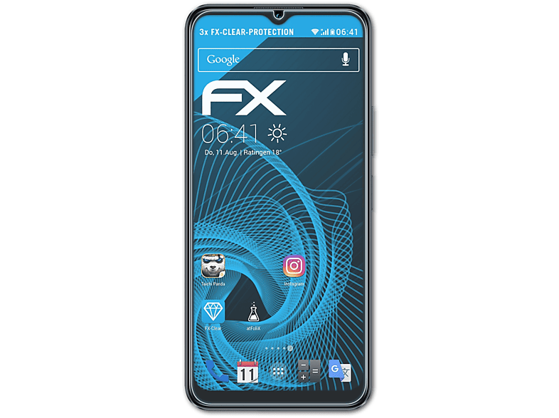3x Vivo ATFOLIX FX-Clear Displayschutz(für Y16)
