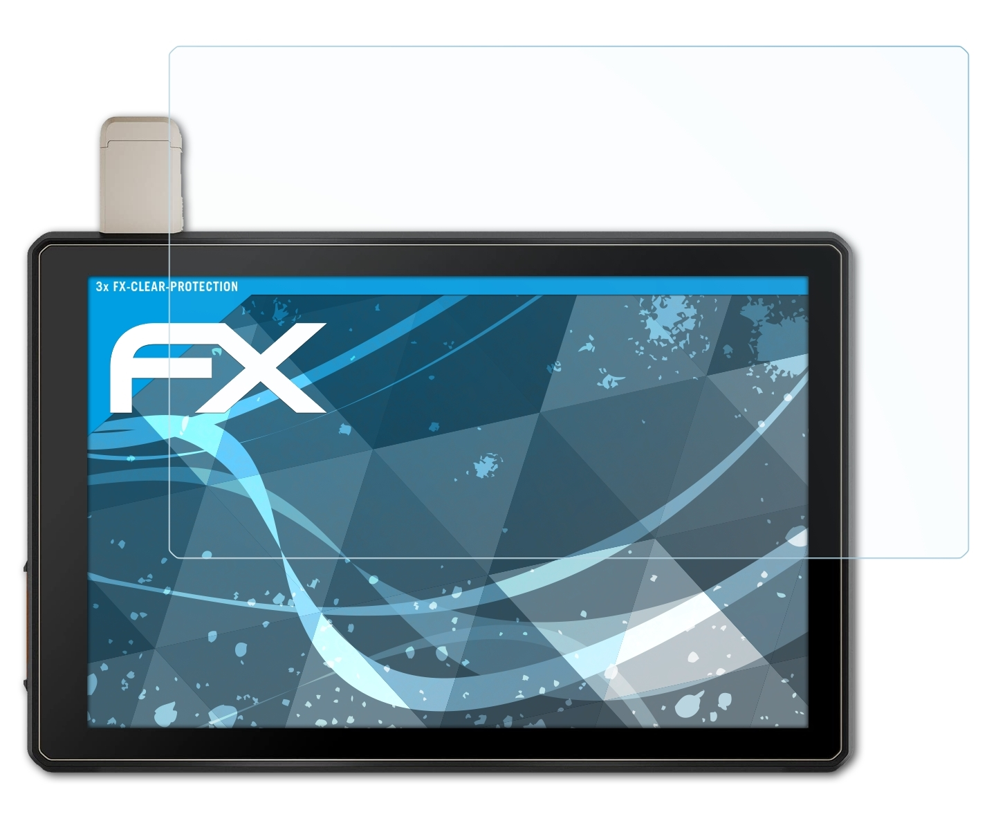 ATFOLIX 3x FX-Clear Displayschutz(für Garmin (10 inch)) XL Tread