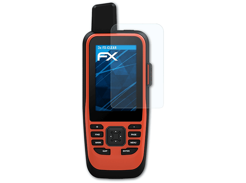 ATFOLIX Displayschutz(für FX-Clear Garmin GPSMap 86i) 3x