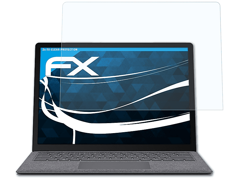 ATFOLIX 2x FX-Clear Displayschutz(für 5 Inch)) Laptop Microsoft Surface (15