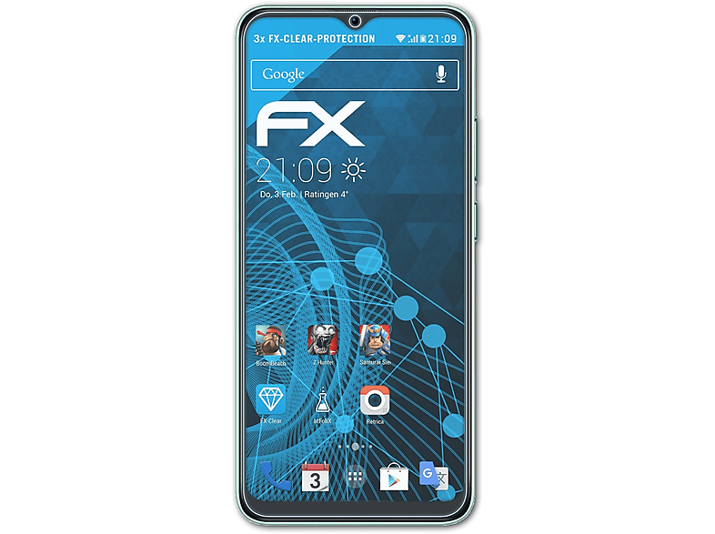 ATFOLIX A70 3x Blackview FX-Clear Displayschutz(für Pro)