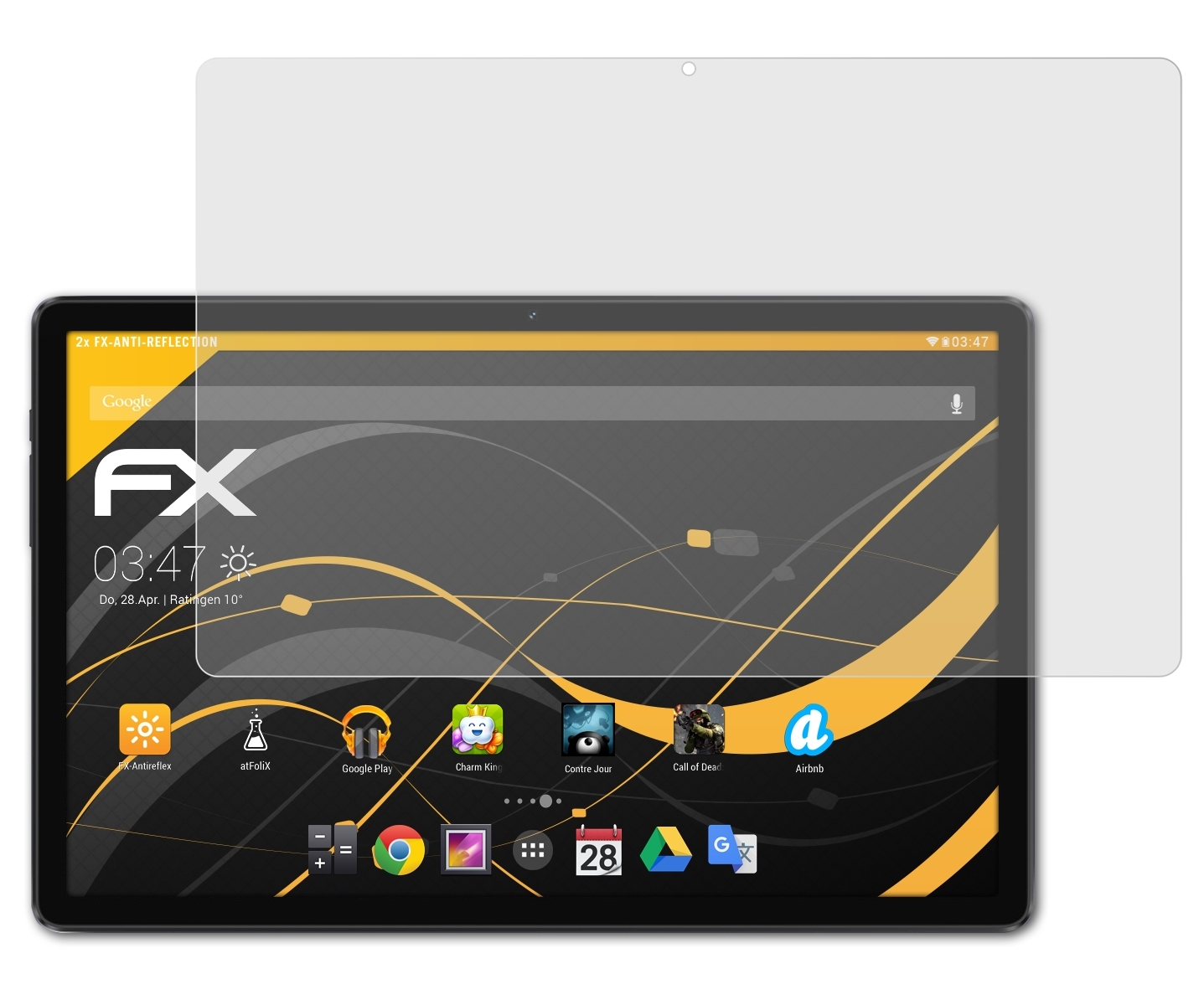 iPlay 50) 2x Displayschutz(für ATFOLIX FX-Antireflex Alldocube