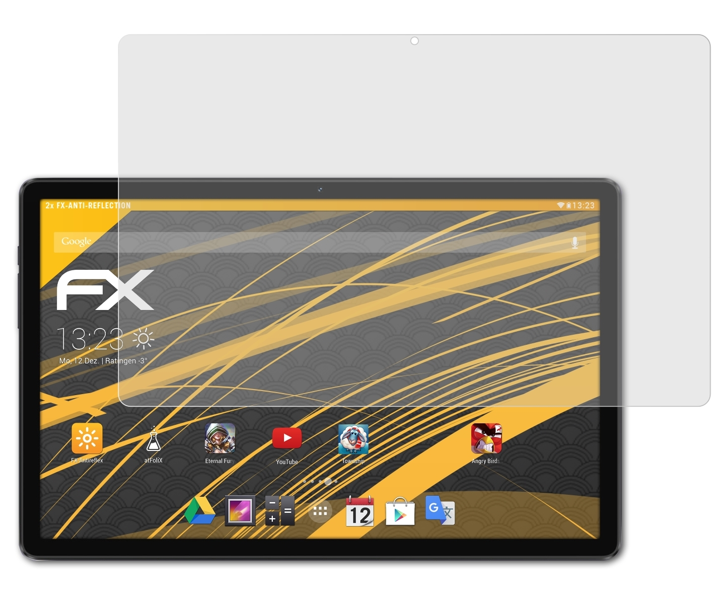 Displayschutz(für Alldocube iPlay FX-Antireflex 2x 50) ATFOLIX