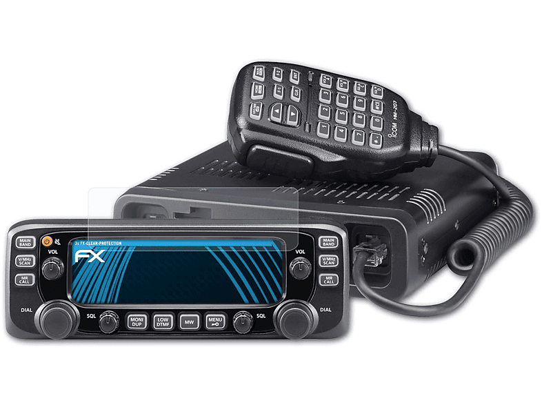 IC-2730E) Icom Displayschutz(für 3x ATFOLIX FX-Clear