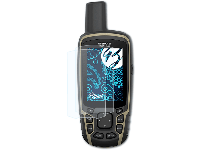 BRUNI 2x Basics-Clear Schutzfolie(für Garmin GPSMap 65)