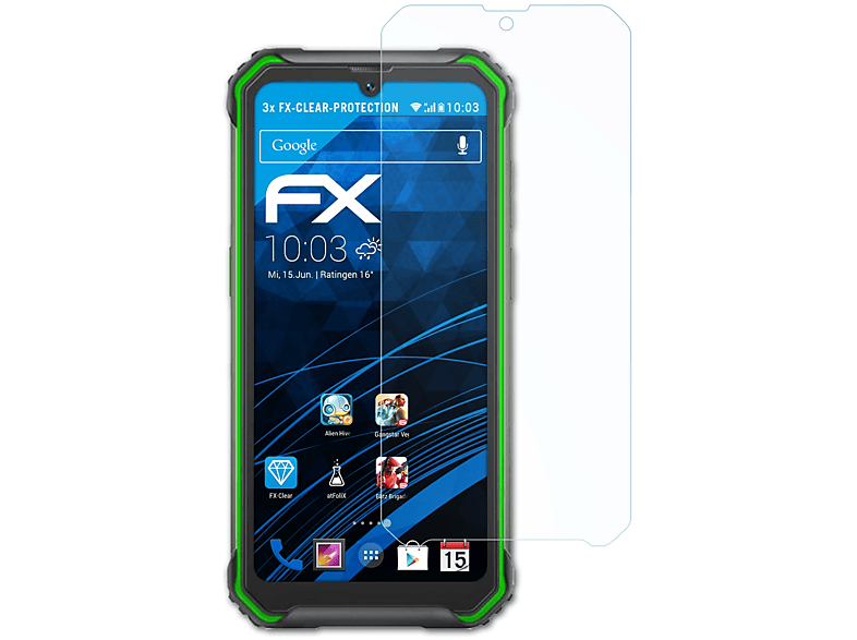BV7200) FX-Clear ATFOLIX Displayschutz(für Blackview 3x