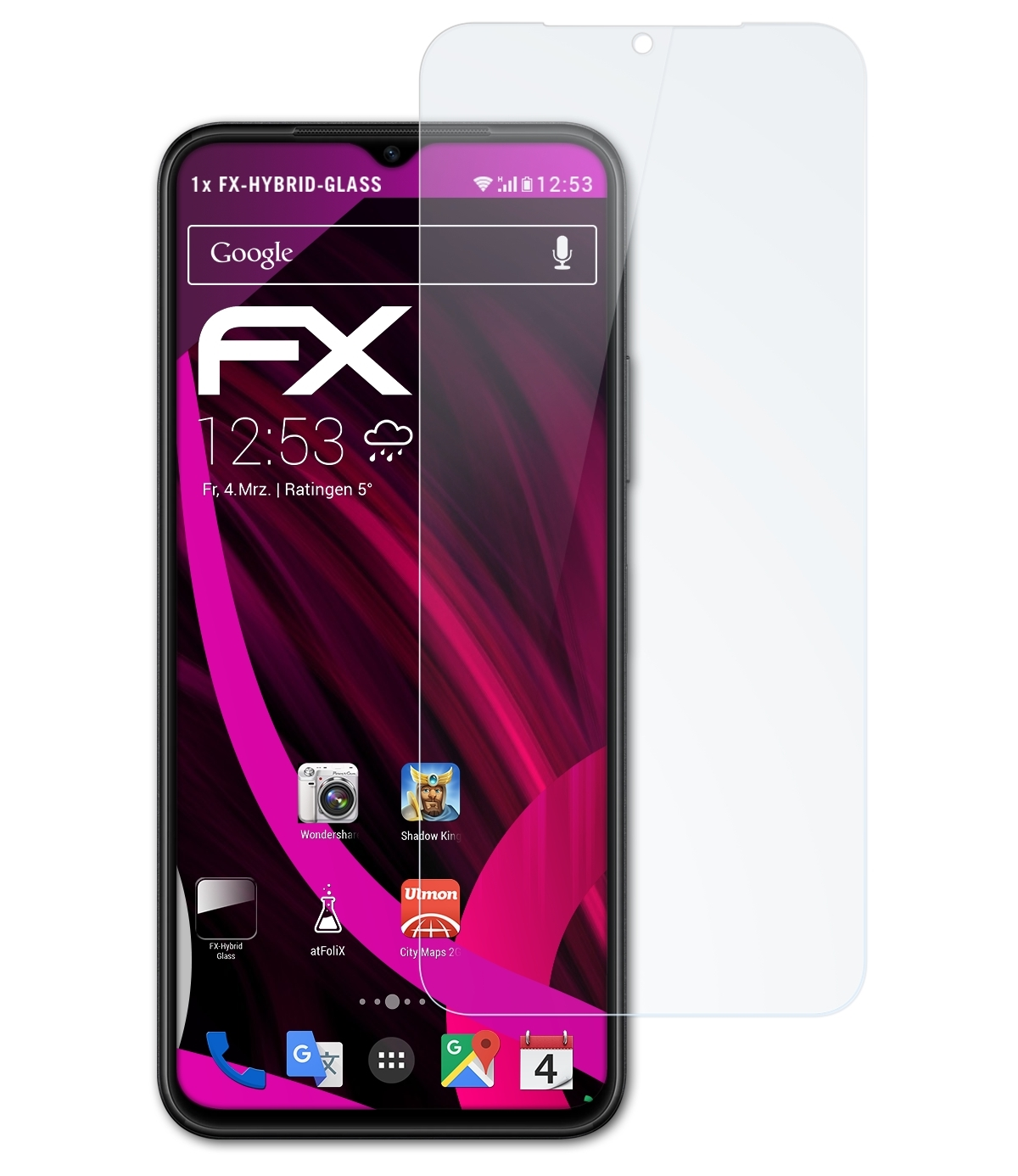 ATFOLIX FX-Hybrid-Glass Schutzglas(für Huawei Nova Y61)