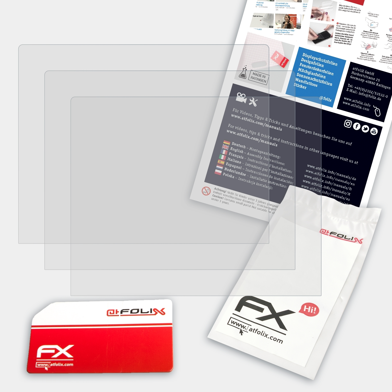 ATFOLIX 3x FX-Antireflex Displayschutz(für Garmin 20) GHC