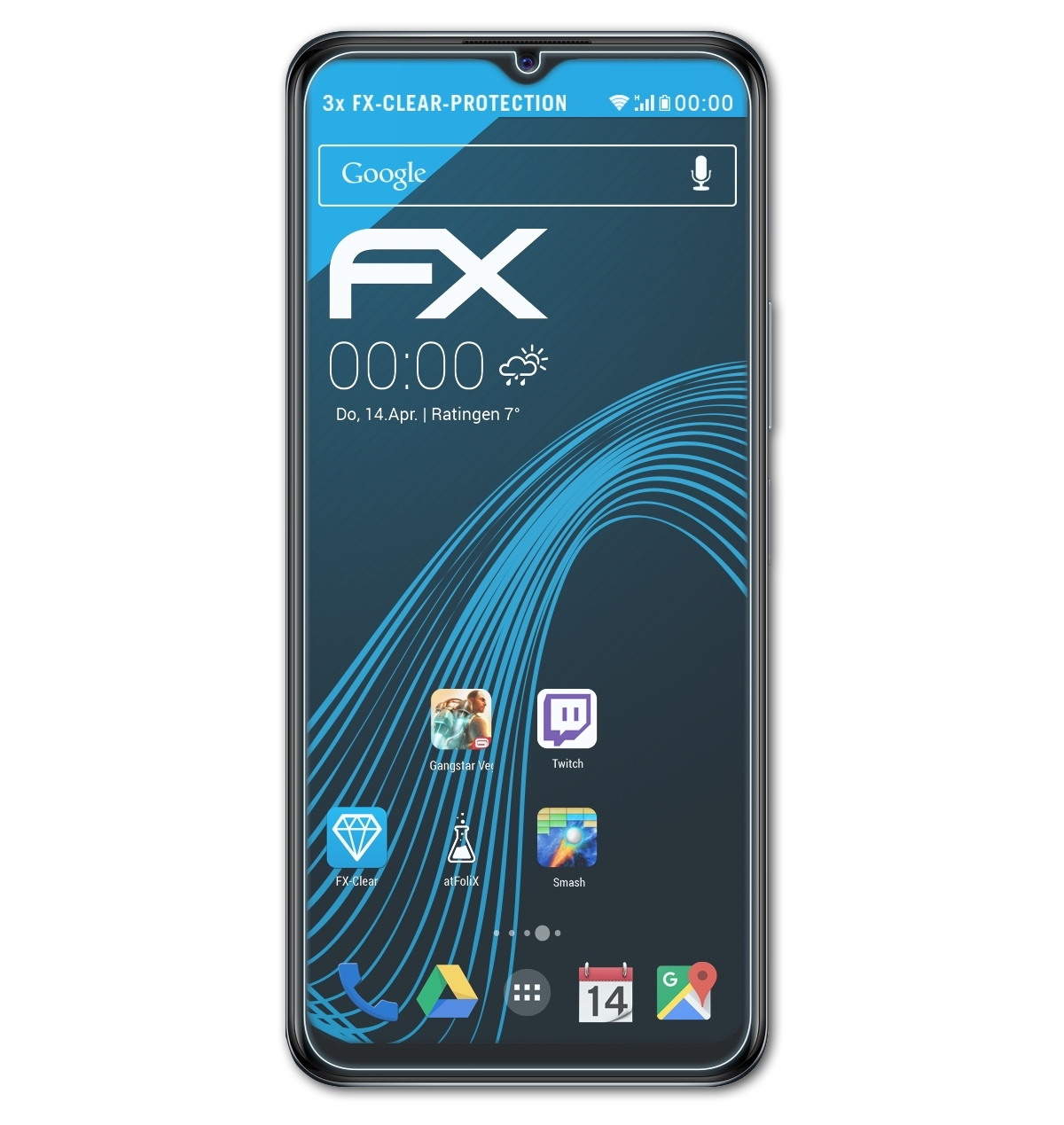 ATFOLIX 3x FX-Clear Displayschutz(für Y76 Vivo 5G)