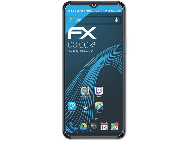Displayschutz(für Y76 ATFOLIX Vivo 3x FX-Clear 5G)