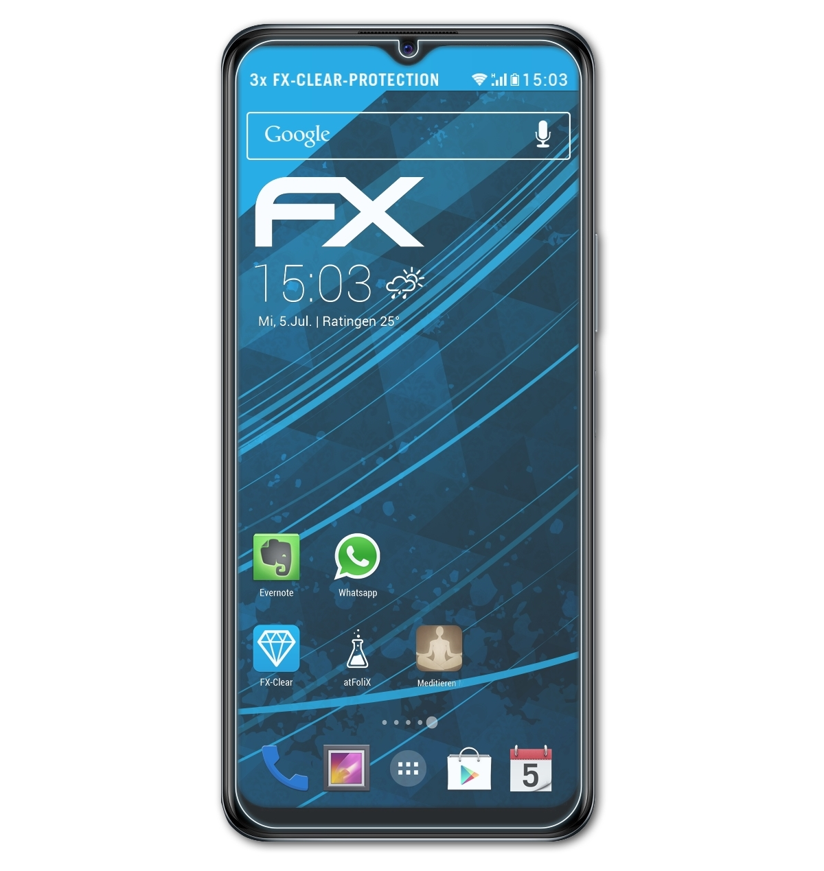 Displayschutz(für Y76 ATFOLIX Vivo 3x FX-Clear 5G)