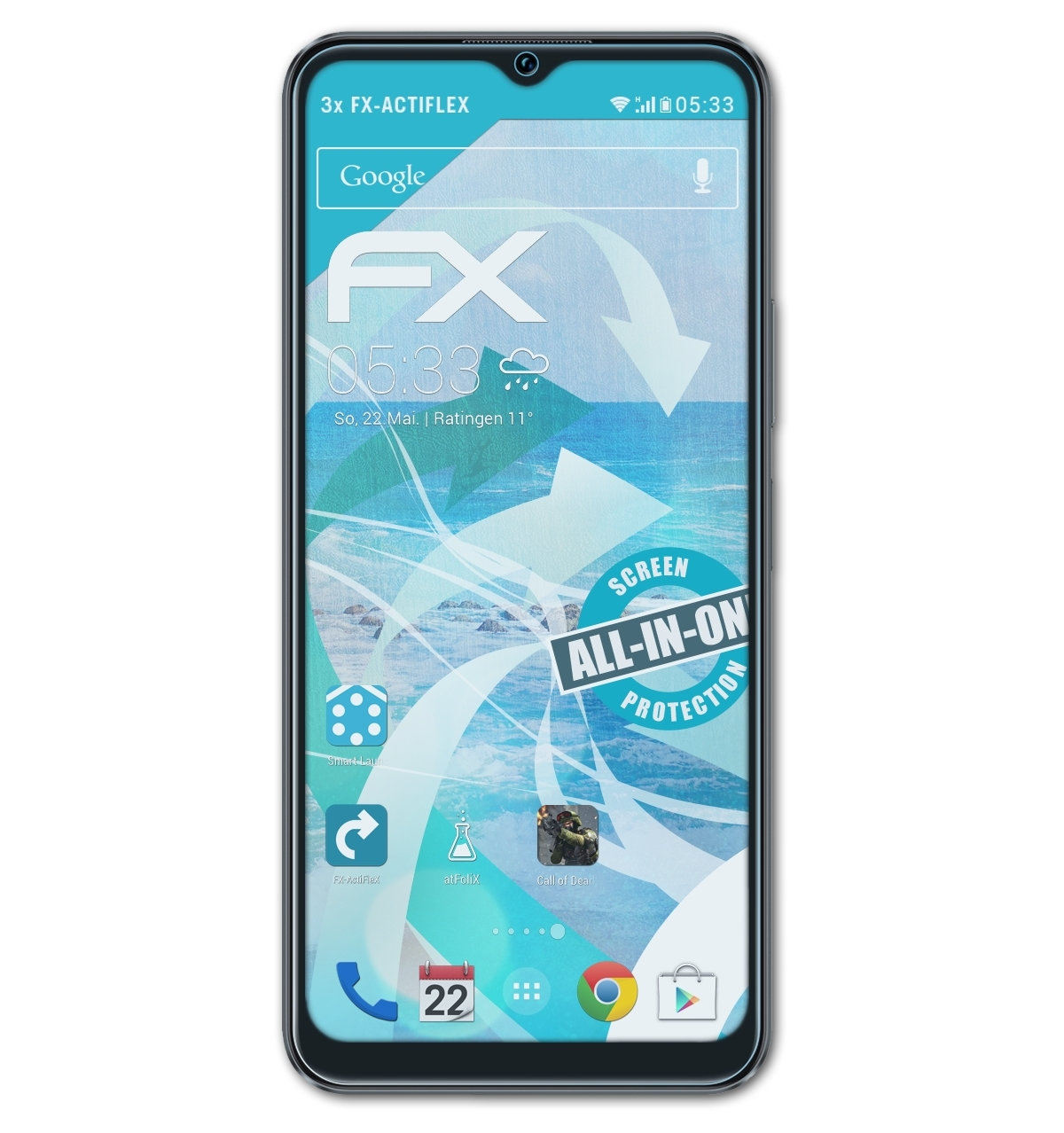 FX-ActiFleX Displayschutz(für ATFOLIX Vivo Y16) 3x