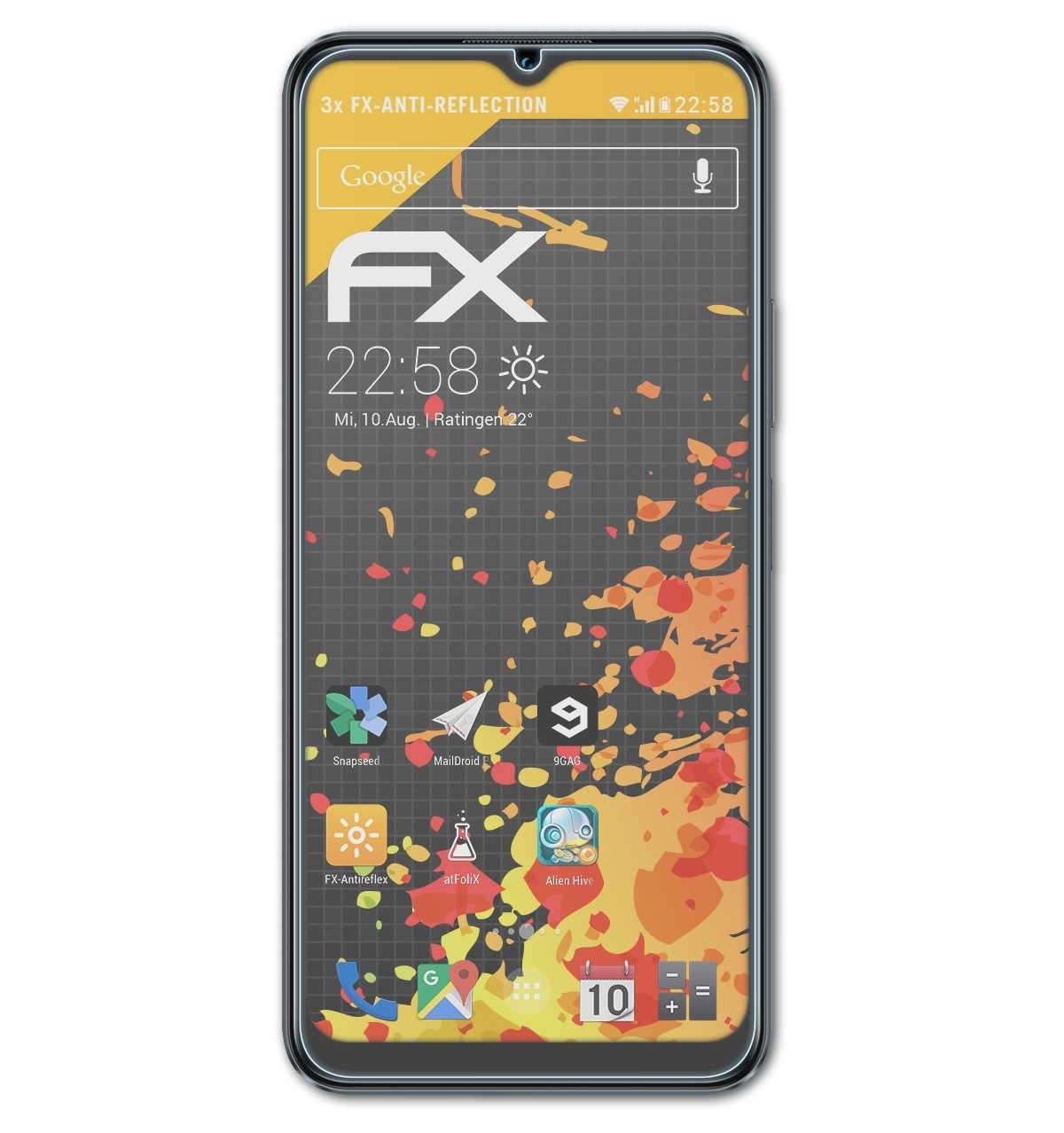 3x ATFOLIX Vivo Displayschutz(für FX-Antireflex Y16)