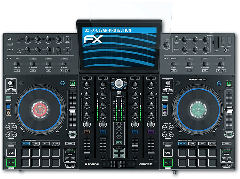 ATFOLIX 3x FX-Clear Displayschutz(für Denon Prime DJ 4)