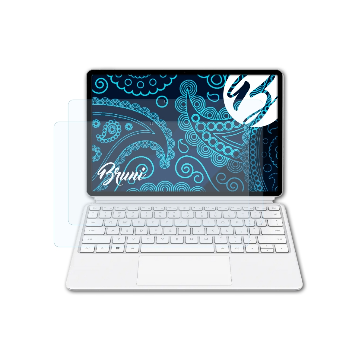 Go) BRUNI 2x MateBook E Basics-Clear Schutzfolie(für Huawei