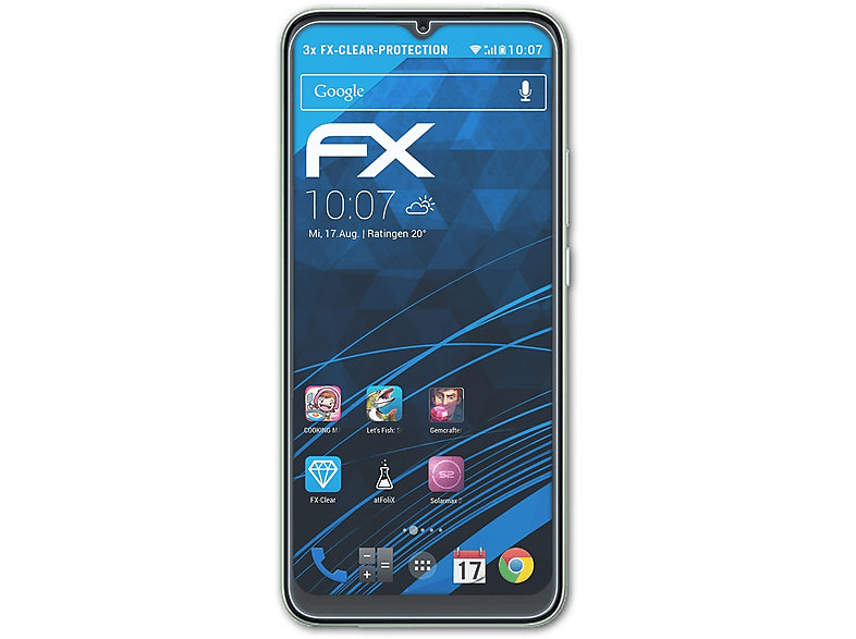 ATFOLIX 3x FX-Clear Displayschutz(für Lava Blaze NXT)