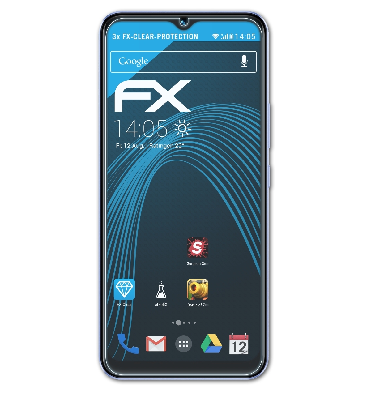 ATFOLIX 3x FX-Clear Y02) Displayschutz(für Vivo