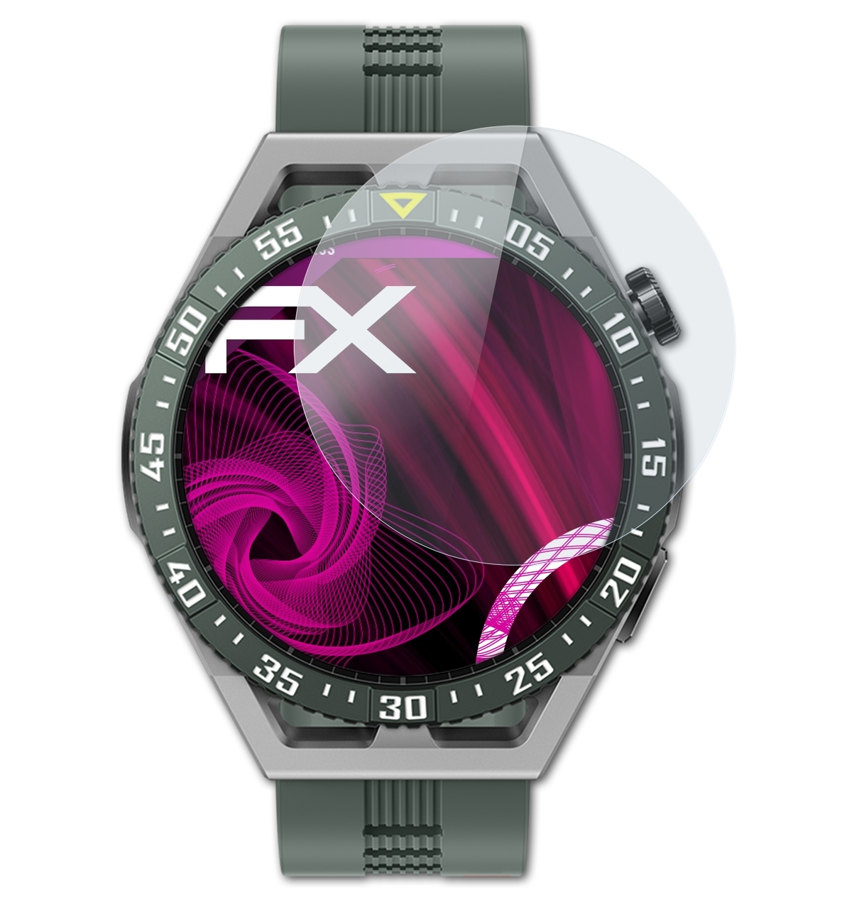 ATFOLIX FX-Hybrid-Glass Schutzglas(für Huawei Watch GT SE) 3