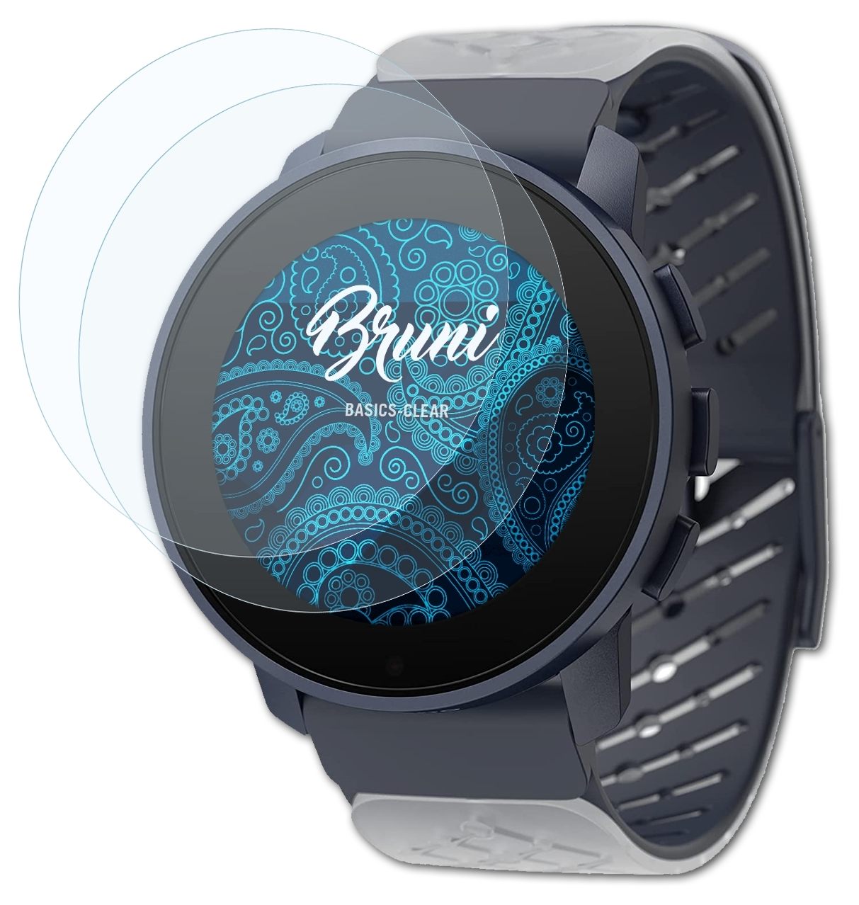 BRUNI 2x Basics-Clear Schutzfolie(für Suunto 9 Peak Pro)