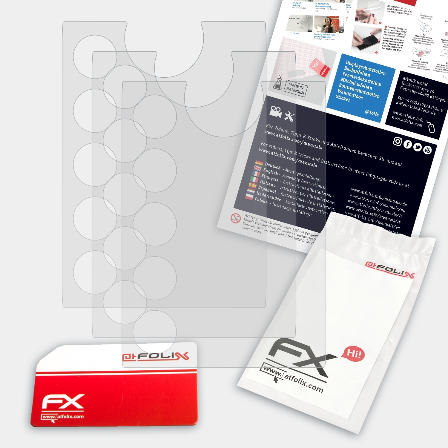 Fusion MS-NRX300) FX-Antireflex Garmin ATFOLIX 3x Displayschutz(für