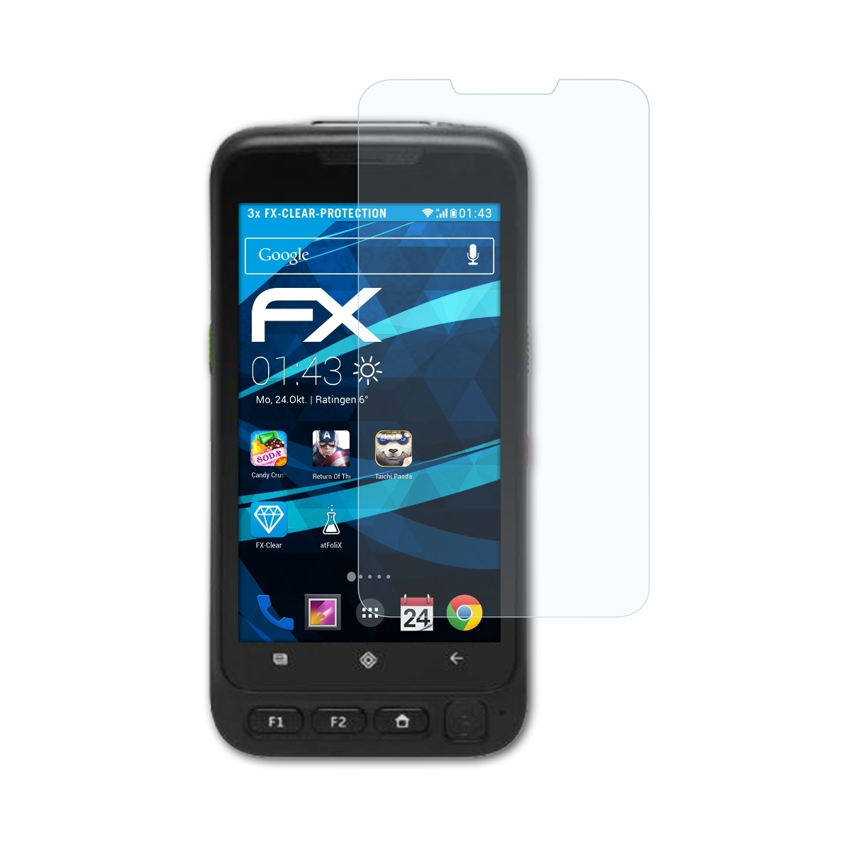 ATFOLIX 3x FX-Clear Ranger Pro) Displayschutz(für Custom
