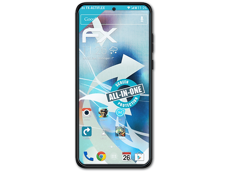 ATFOLIX 3x FX-ActiFleX 30 Neo) Displayschutz(für Edge Motorola