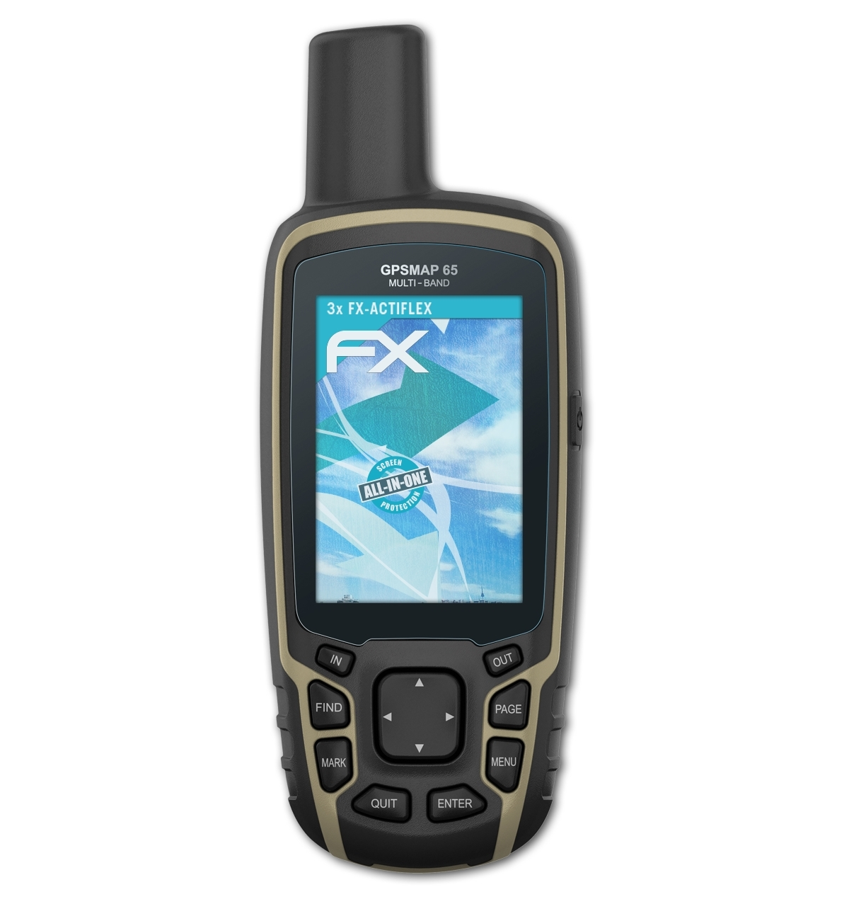 ATFOLIX 3x FX-ActiFleX Displayschutz(für Garmin GPSMap 65)