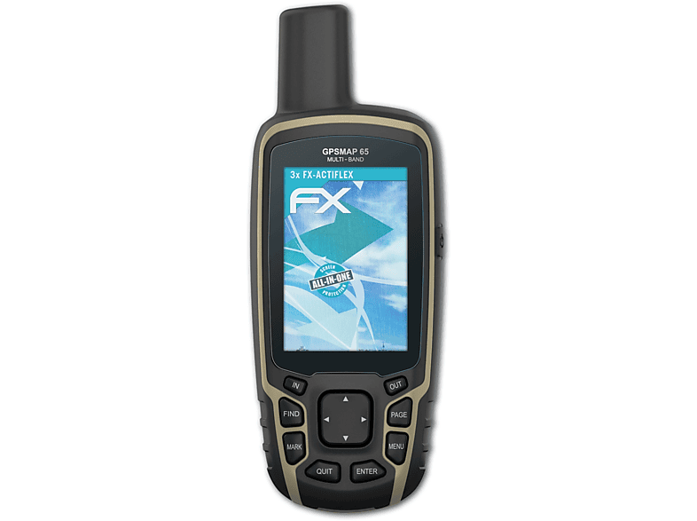 ATFOLIX 3x FX-ActiFleX Displayschutz(für Garmin GPSMap 65)
