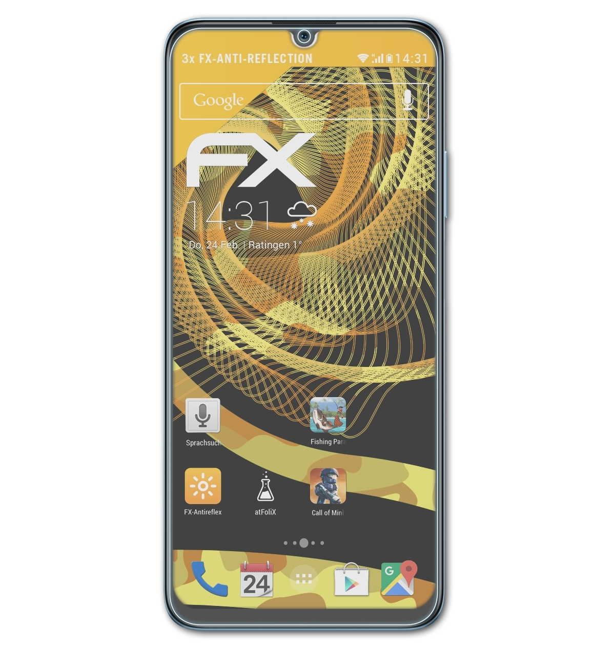 Play 40 Plus) ATFOLIX Displayschutz(für FX-Antireflex 3x Honor