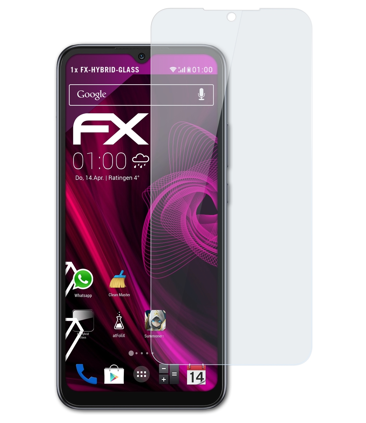 FX-Hybrid-Glass 10A) Redmi Xiaomi ATFOLIX Schutzglas(für