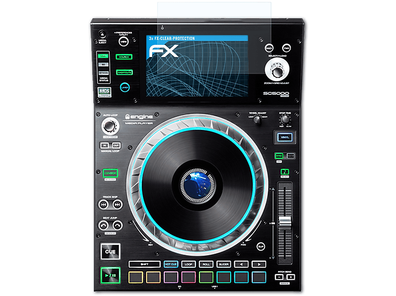ATFOLIX 3x FX-Clear Displayschutz(für Denon DJ SC5000)