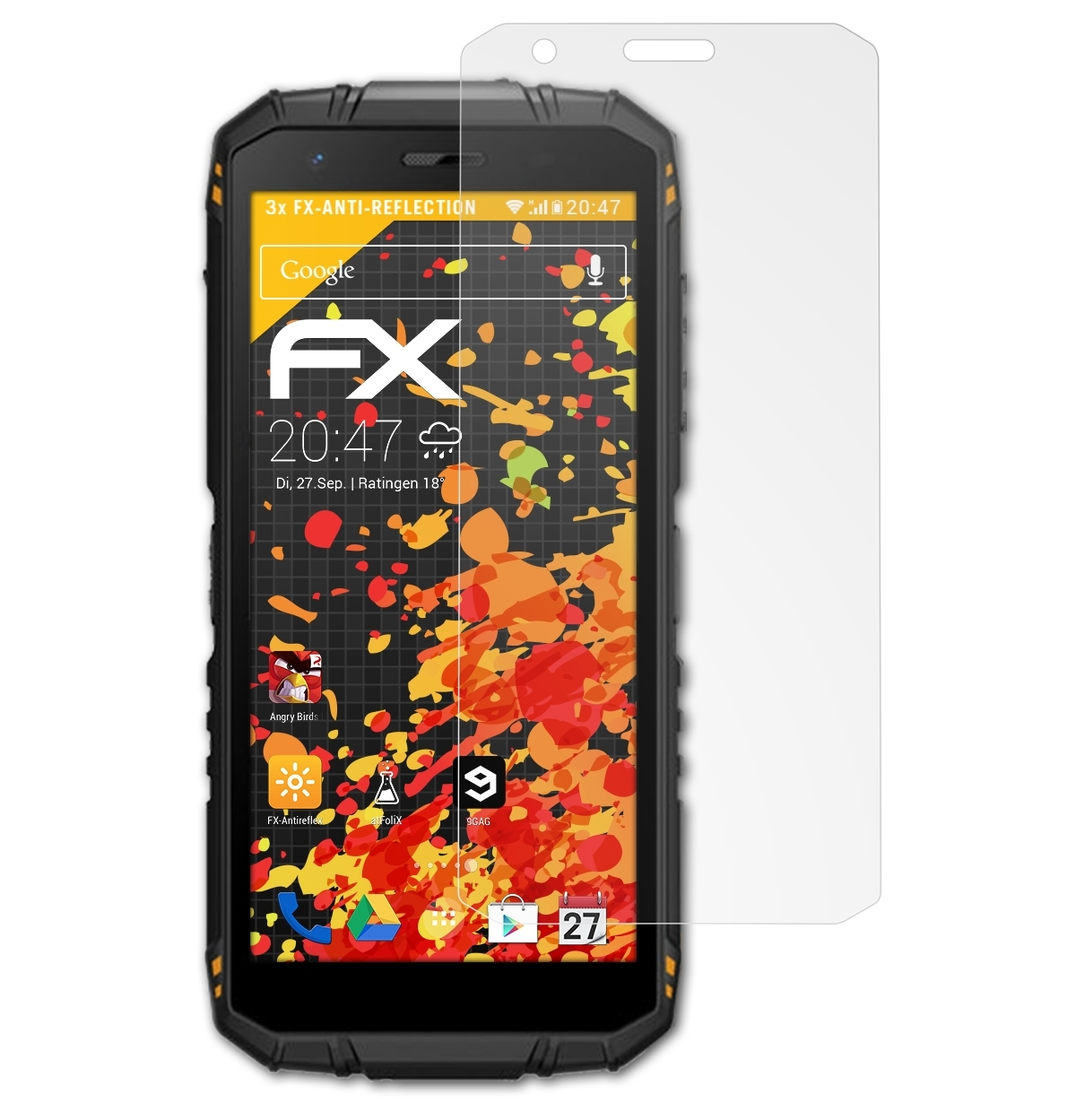 ATFOLIX 3x FX-Antireflex Displayschutz(für Doogee S41 Pro)