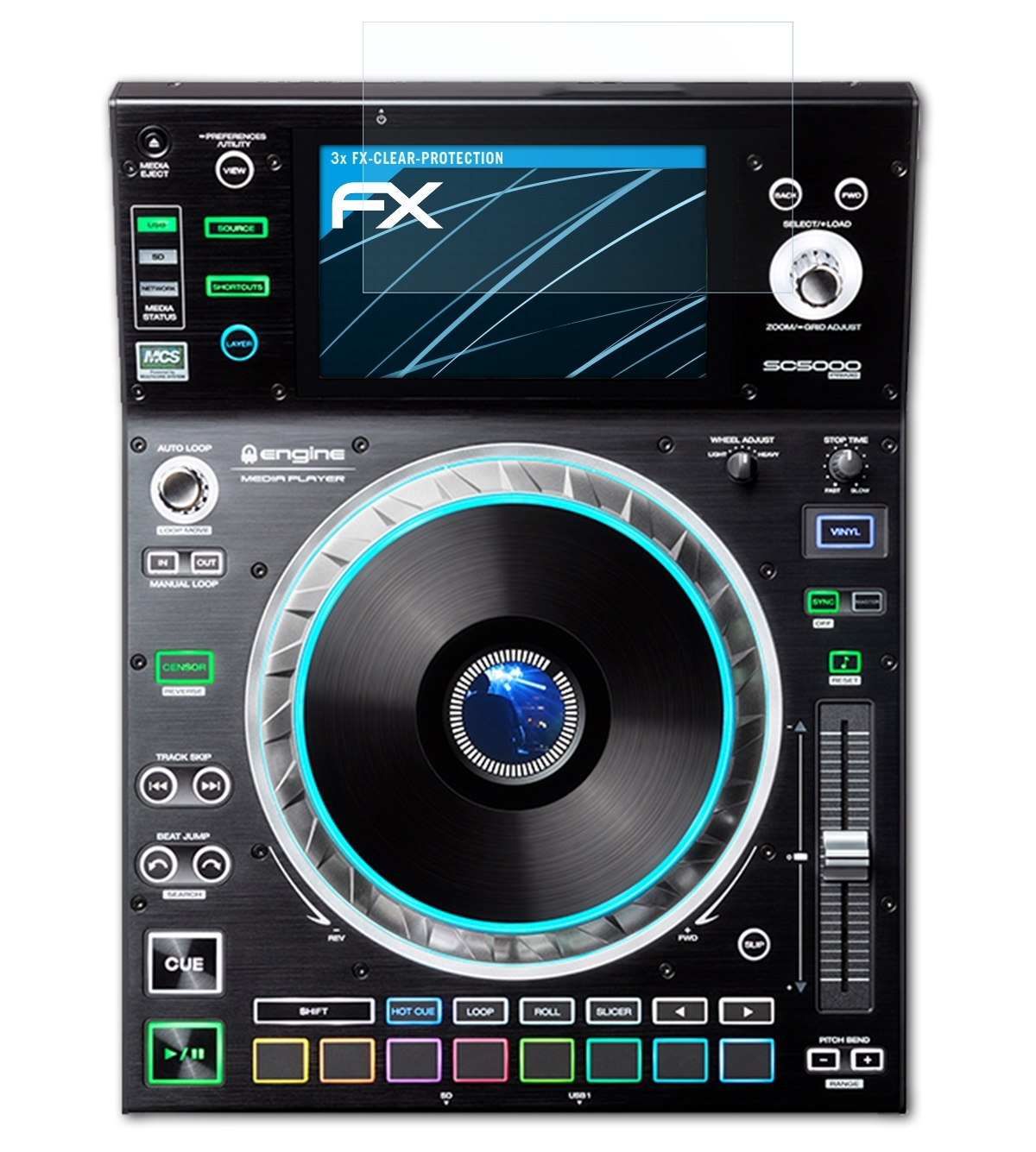 ATFOLIX 3x FX-Clear Displayschutz(für SC5000) DJ Denon