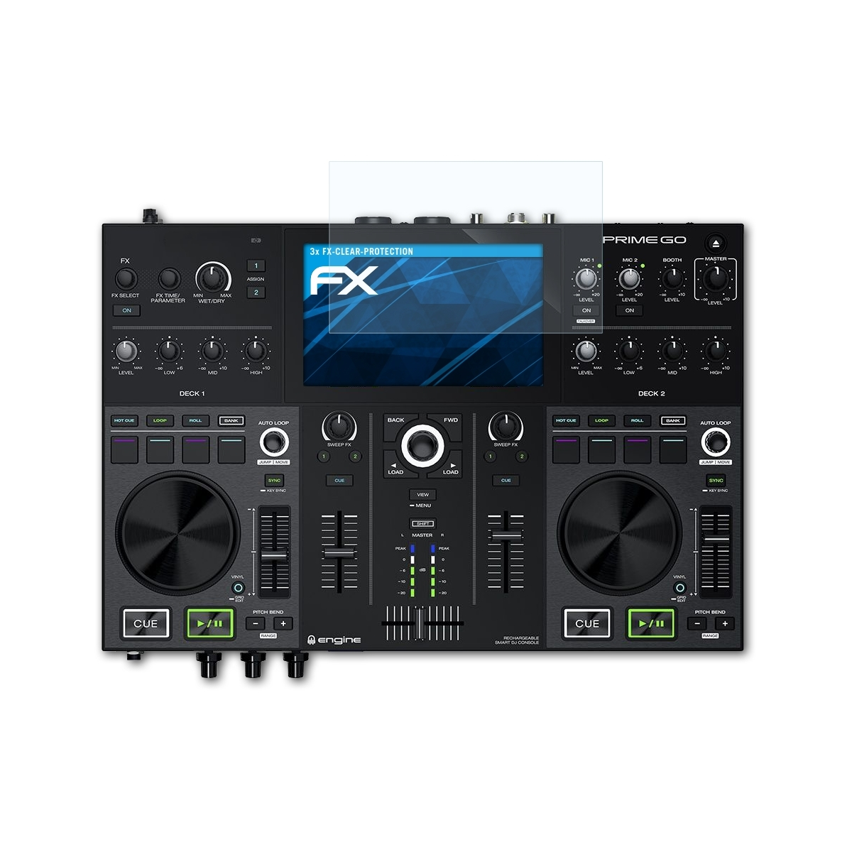Displayschutz(für DJ ATFOLIX 3x FX-Clear Denon Go) Prime