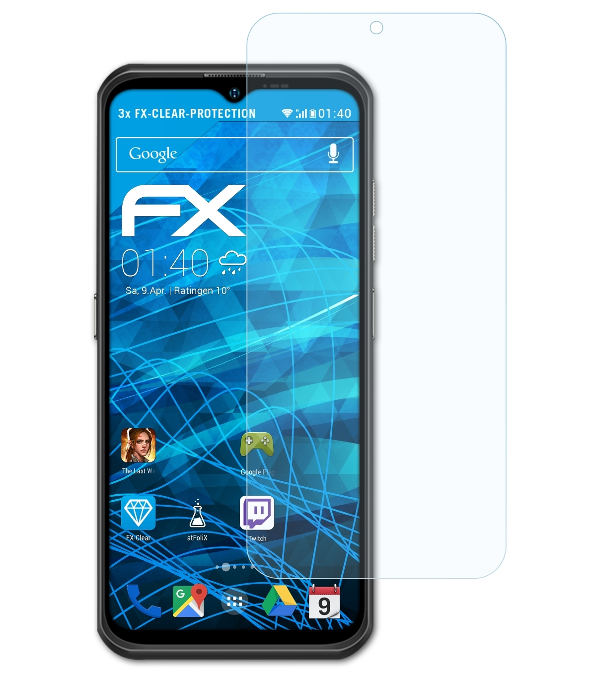 ATFOLIX 3x FX-Clear Pro) Ulefone Displayschutz(für Armor 17