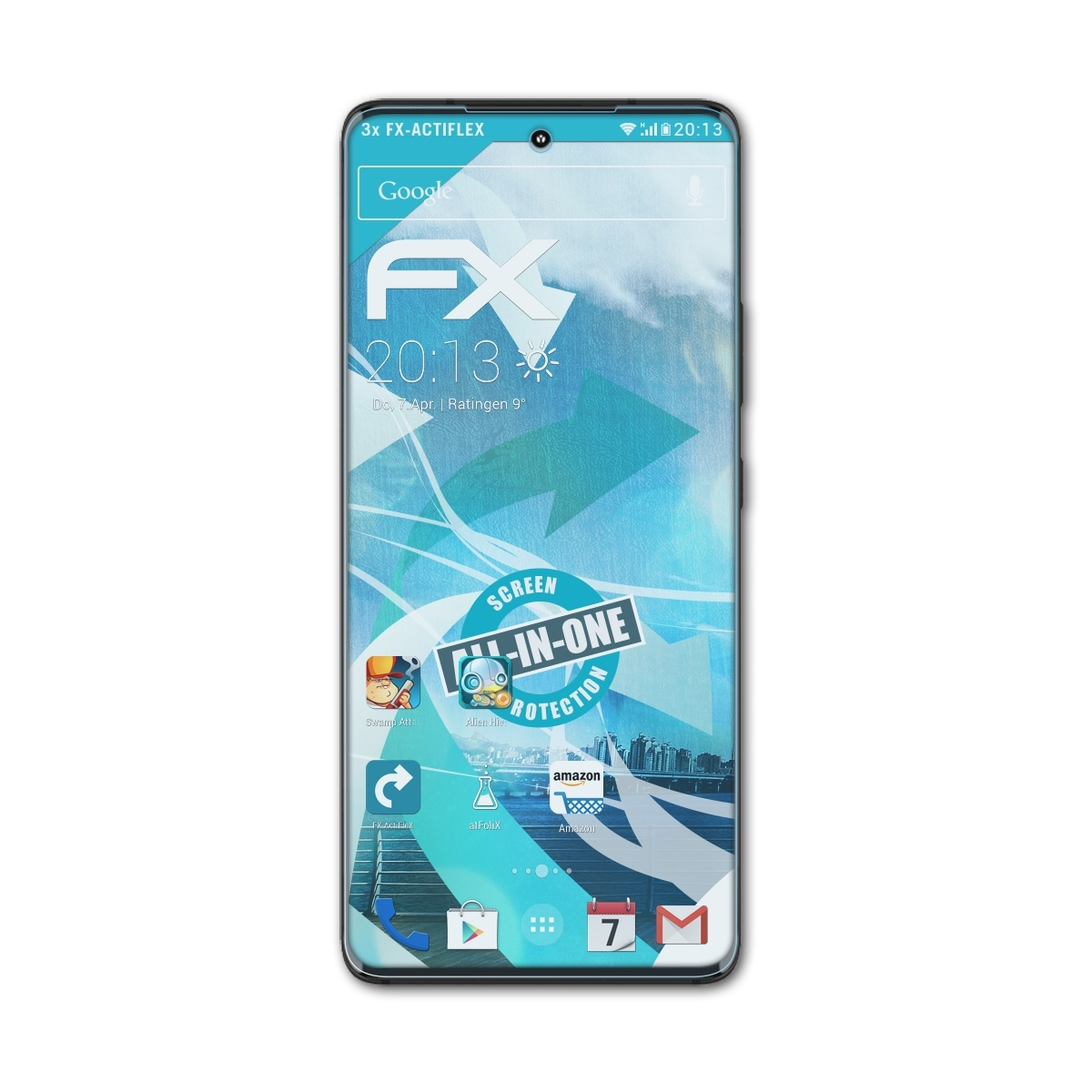 3x Edge Motorola Displayschutz(für FX-ActiFleX 30 ATFOLIX Fusion)