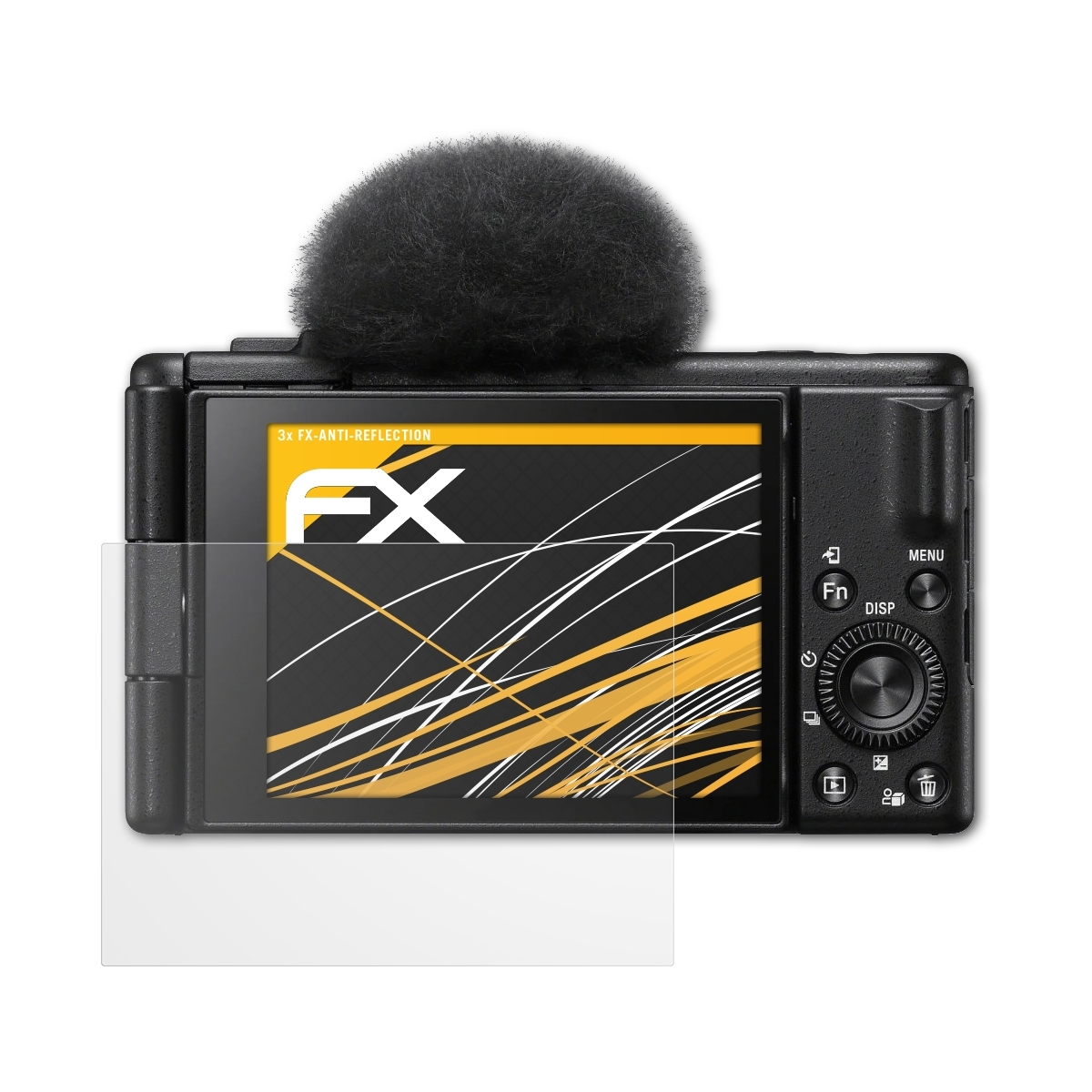 3x Sony FX-Antireflex ZV-1F) Displayschutz(für ATFOLIX