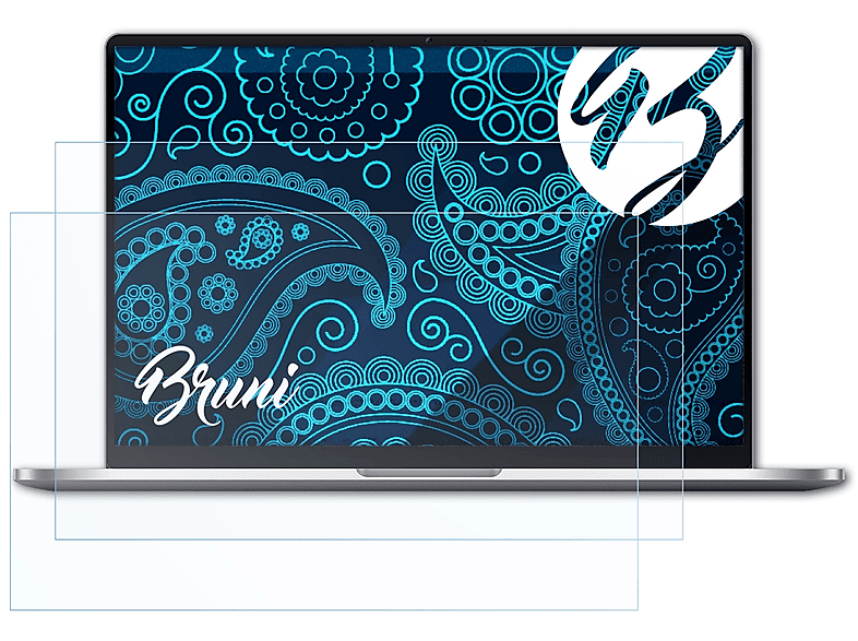 BRUNI 2x Basics-Clear Schutzfolie(für Xiaomi Mi NoteBook Ultra)