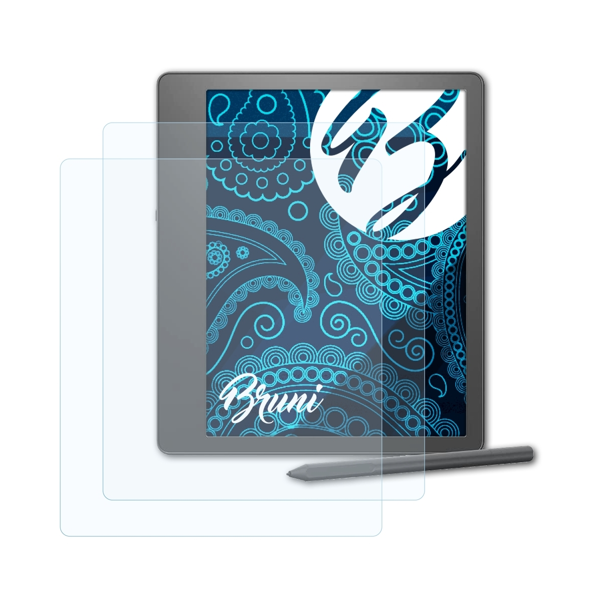BRUNI 2x Basics-Clear Schutzfolie(für Kindle Amazon Scribe)