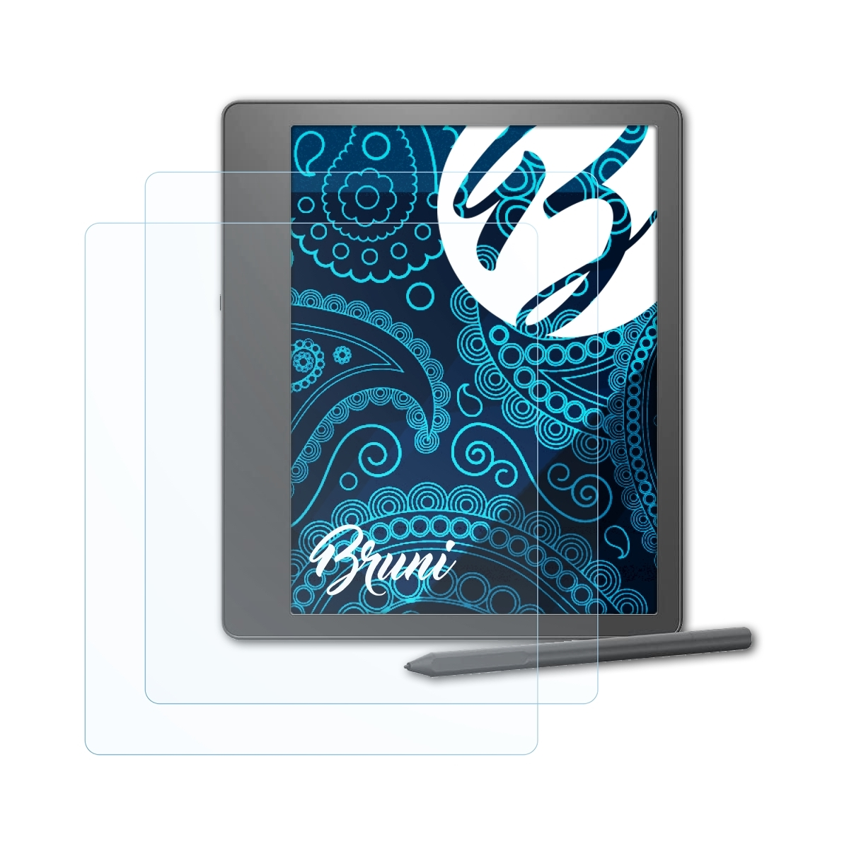 BRUNI 2x Basics-Clear Schutzfolie(für Amazon Scribe) Kindle