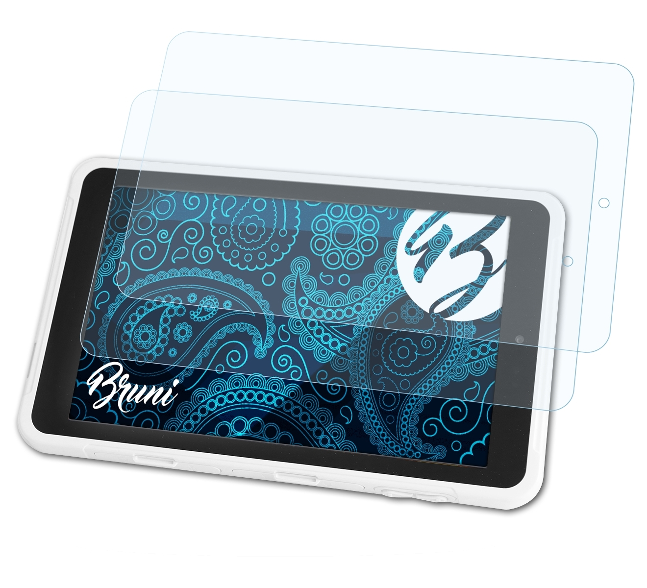 BRUNI 2x Basics-Clear Schutzfolie(für (8 Healthcare Inch)) MPAD-800 Onyx