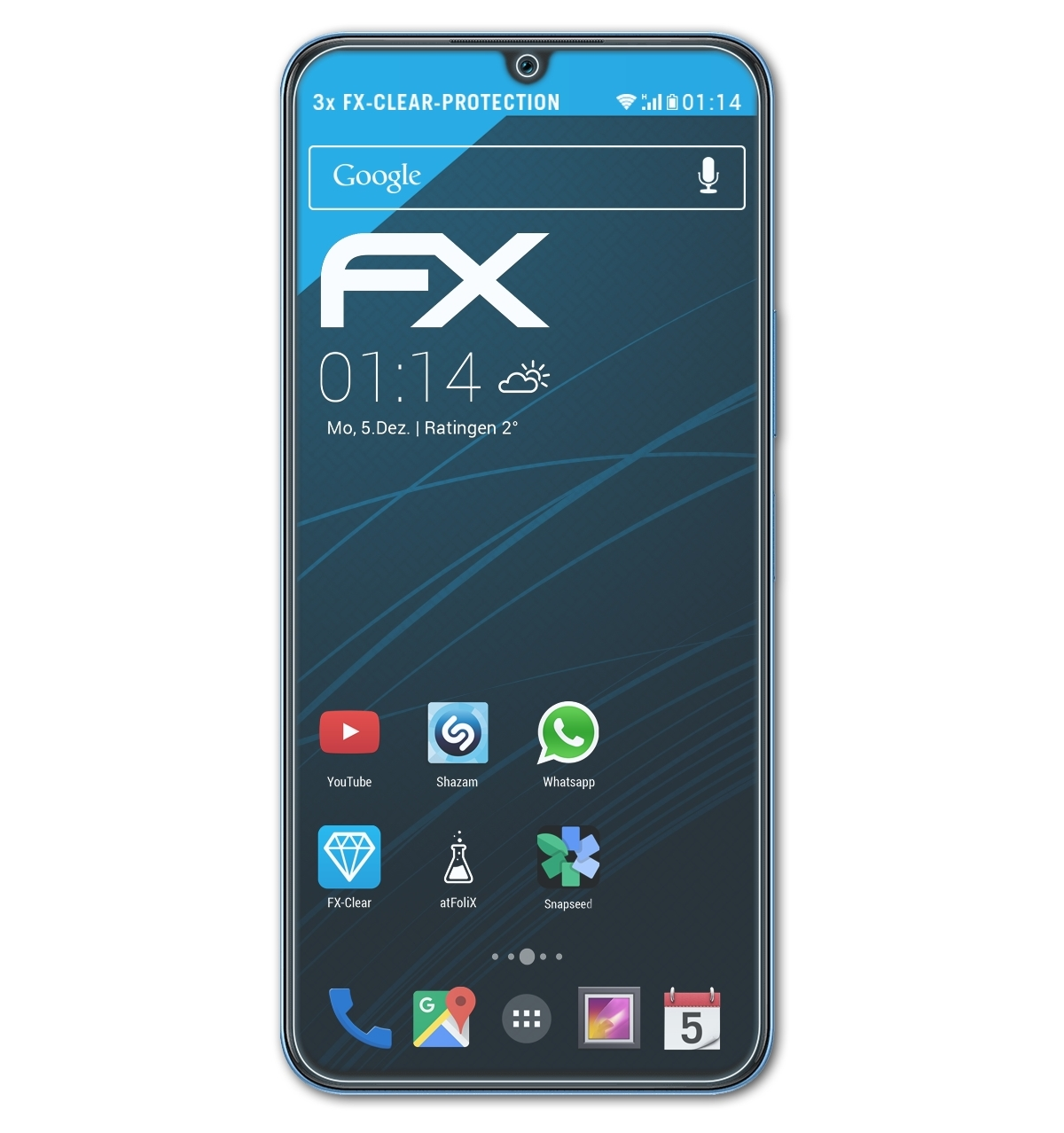 3x 12 Displayschutz(für Note Infinix 2023) ATFOLIX FX-Clear