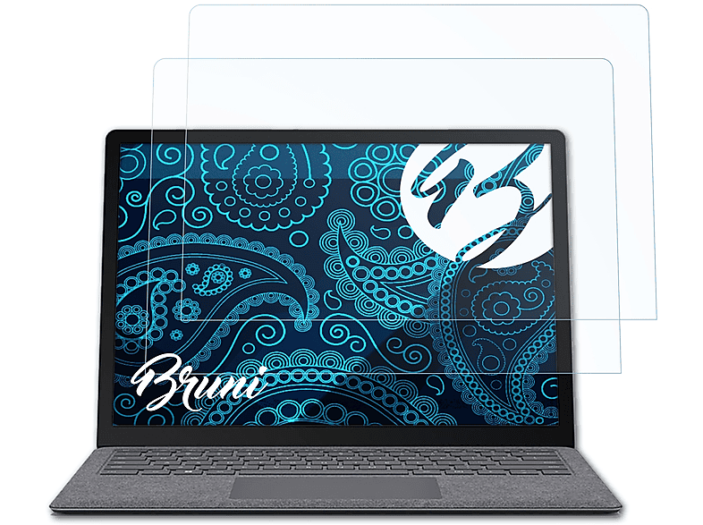 BRUNI 2x Basics-Clear Schutzfolie(für Microsoft Surface Laptop 5 (13.5 Inch))