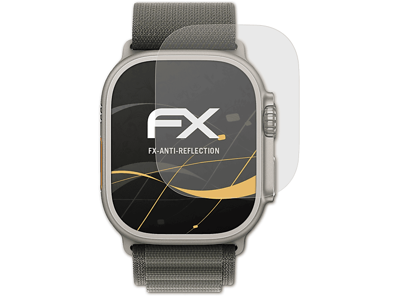 ATFOLIX 3x FX-Antireflex Displayschutz(für Apple Ultra) Watch